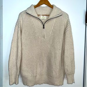 Aerie Offline Oversized Quarter Zip Sweater